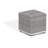 Argento Powder Coated Aluminum Outdoor Ottoman with Sunbrella® Cushion
