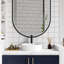 Lavabo de salle de bain rond en céramique blanche 18 "X 18"