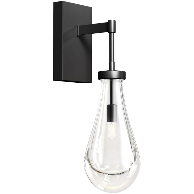 1 - Light Luxury Raindrop Wall Sconce, Matte Black