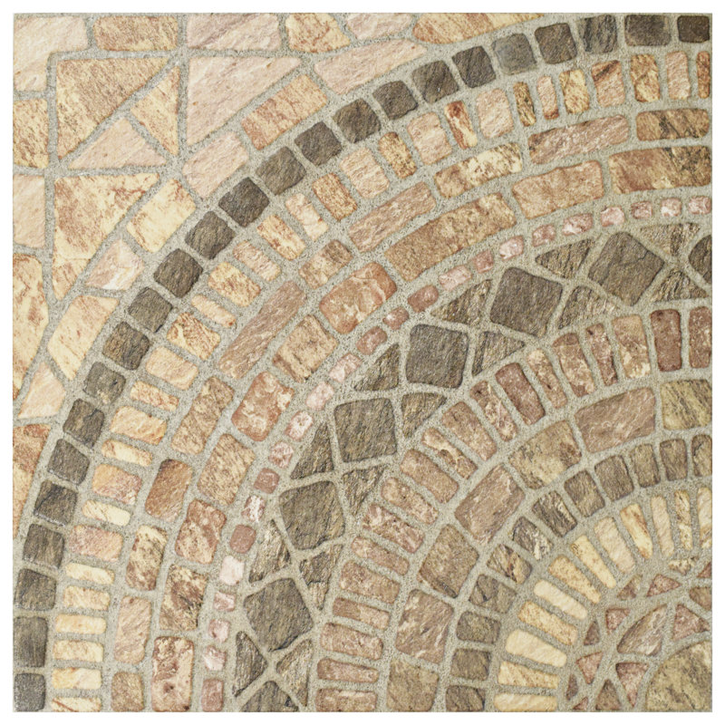 Terra 18" x 18" Ceramic Pebbles Wall & Floor Tile