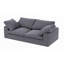 Canapé en chenille revêtu de tissu, canapé surdimensionné confortable à 2 places Cloud, coussin double moelleux pour le salon