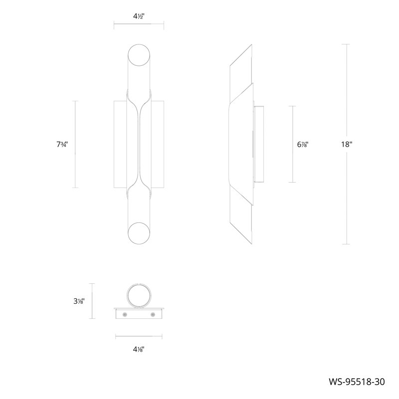 Wrappe LED 4-CCT Wall Sconce, Aged Brass