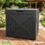 Coffre de terrasse en résine résistant à l'eau 38 gallons, coffre de rangement en résine résistant aux intempéries, grande capacité verrouillable, banc de rangement extérieur polyvalent-128559567