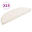 Carpet Stair Treads White 56x17x3 cm