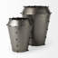 Petit vase en métal champagne avec clous-114208653-114208654