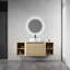 Meuble-lavabo mural 54 po avec lavabo en céramique et tablettes de rangement