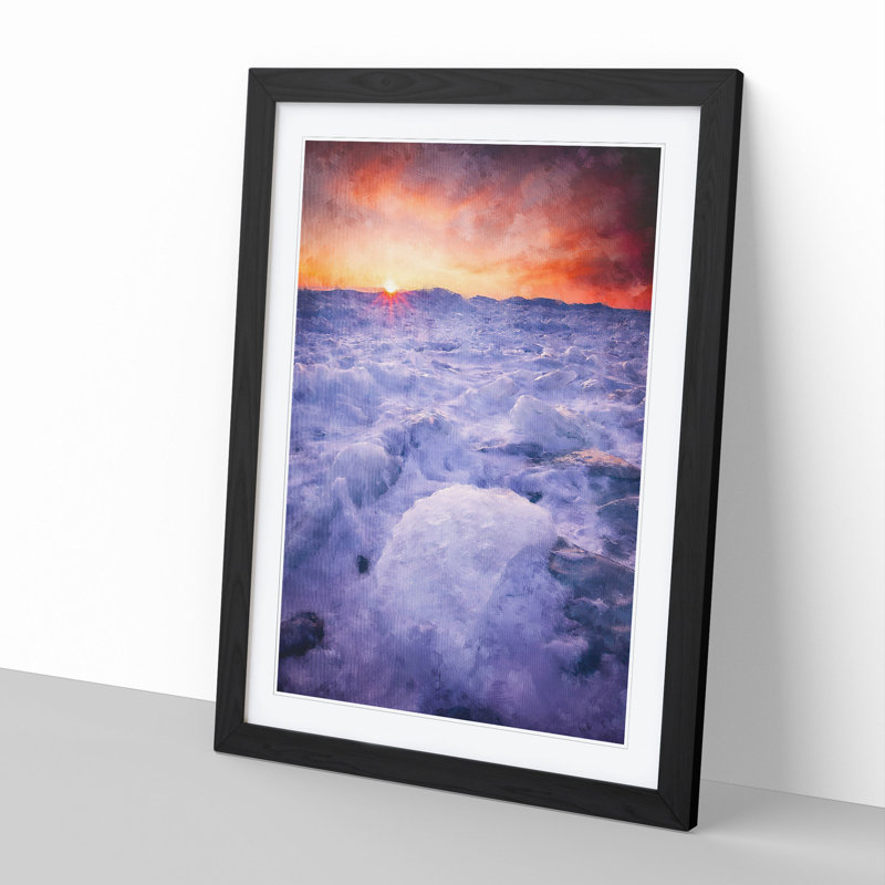 Field of Ice - Framed Print, Black Framed, 48cm H x 36cm W x 2cm D
