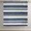 Édredon pour grand lit - Motif rayé gris, bleu marine, bleu et matériau doux-127323142