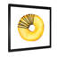 Donut jaune avec chocolat - peinture sur toile-67417882-67417883