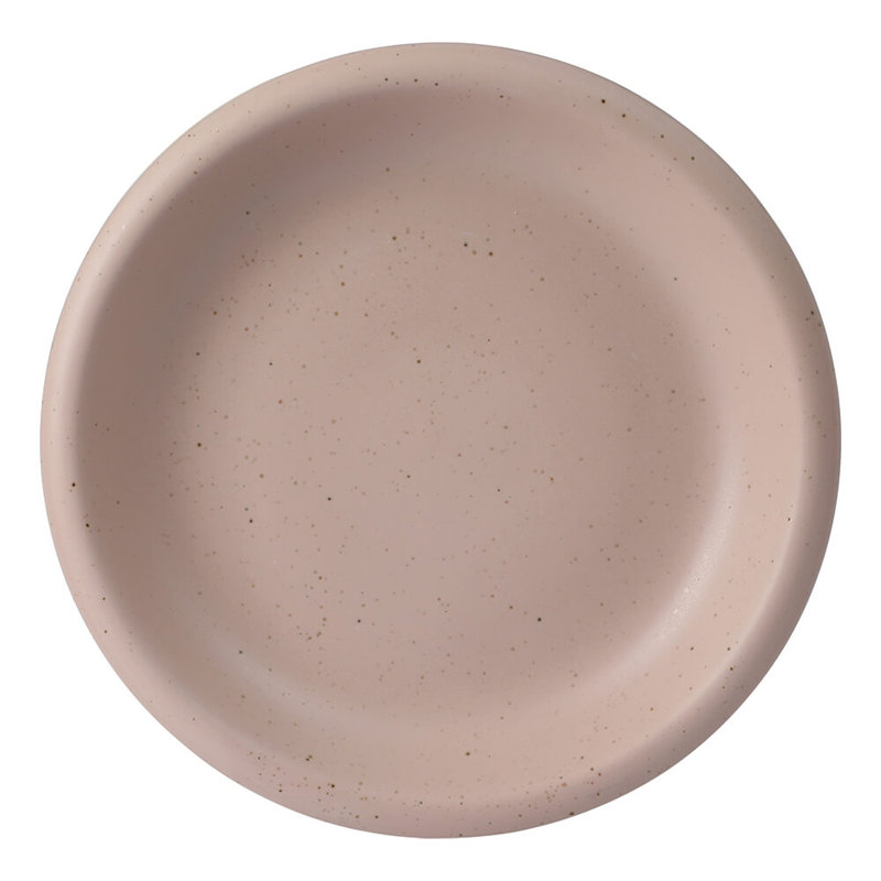 Bloomhouse Corcisa Clay 12 Piece Stoneware Reactive Glaze Dinnerware Set - Prosecco Blush Pink, Red