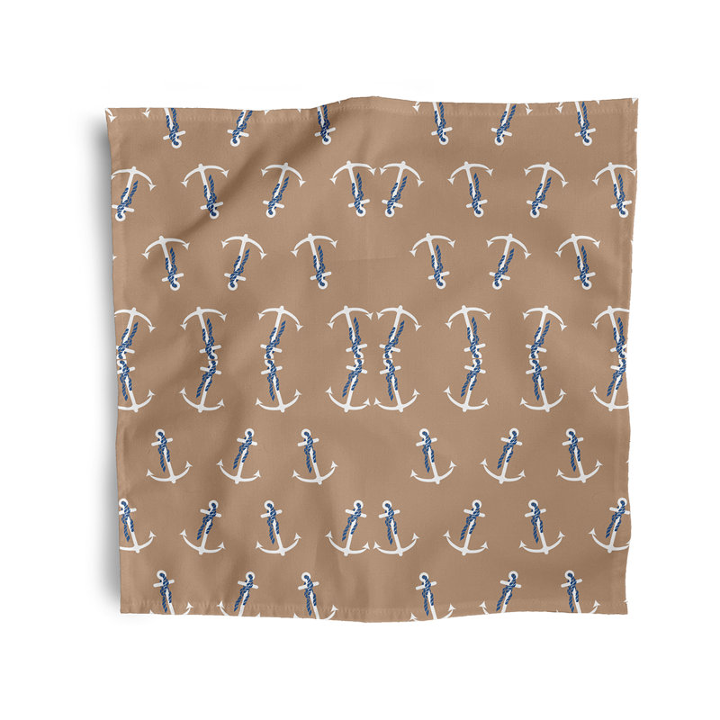 Harp Polyester Square Napkin, Brown