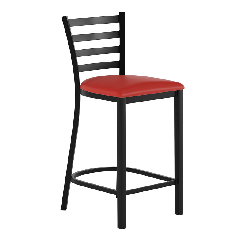 Tabouret de comptoir en métal Commercial, Rouge