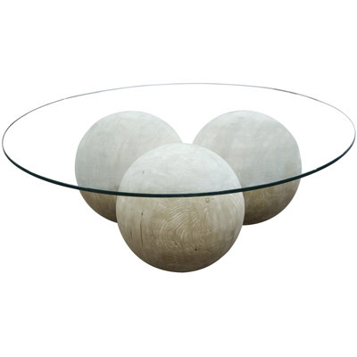 Allium Glass Top Single Coffee Table