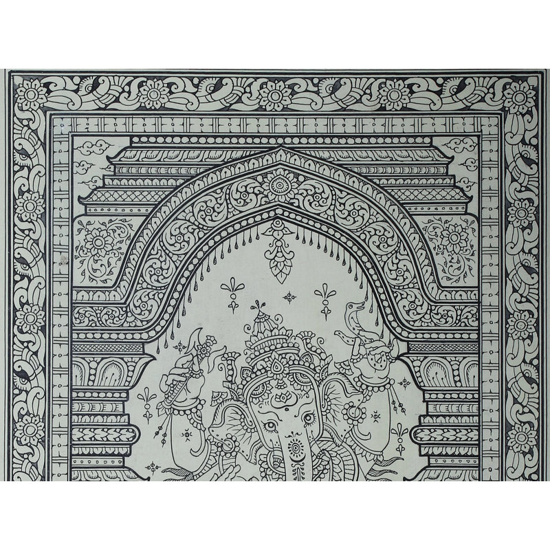 Ganesha debout | Paata, peinture de l'Orissa