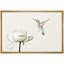 Animaux, colibri vole sur une fleur d'œillet blanc sur toile-93629118-93629116