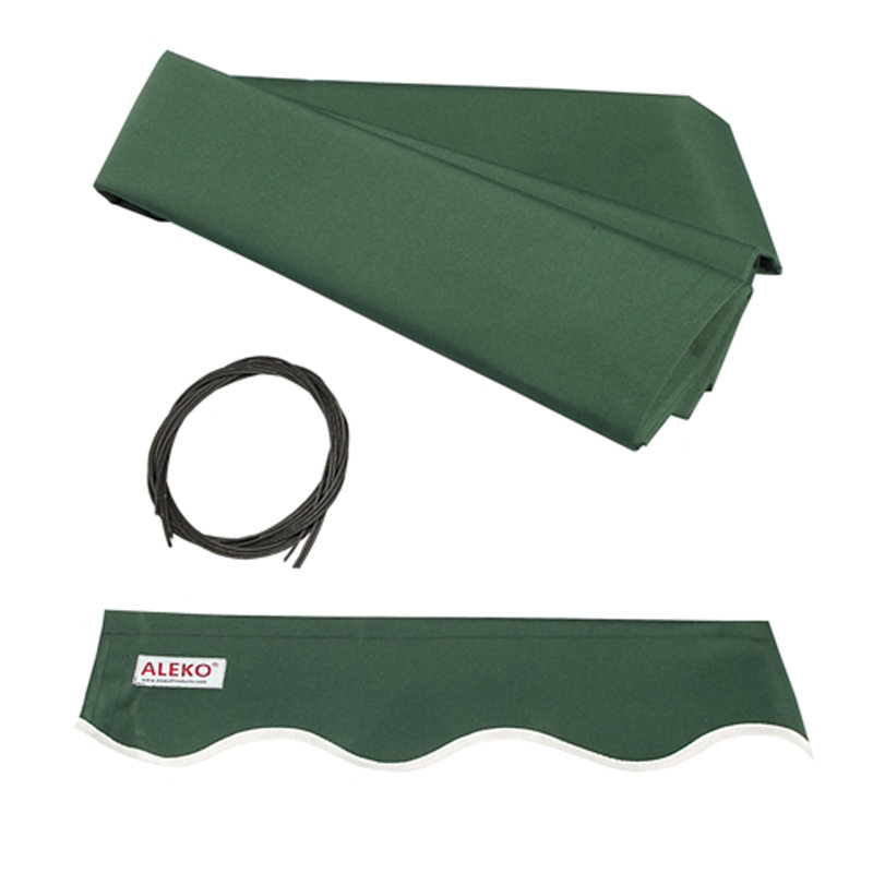 Tissu de remplacement pour auvent rétractable ALEKO, Vert classique, L 6,5 pi x P 5 pi