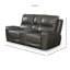 Causeuse inclinable en cuir Kittitas-502331068