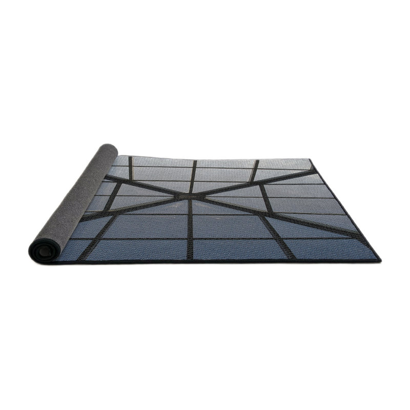 Tapis gris tissé à la machine, Rond 3 pi