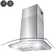 AKDY 30" 217 Cubic Feet Per Minute Convertible Wall Range Hood with Baffle Filter and Light Included Stainless Steel