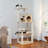 56.3-Inch Wooden Multi-Level Sisal Covered Large Cat Tree