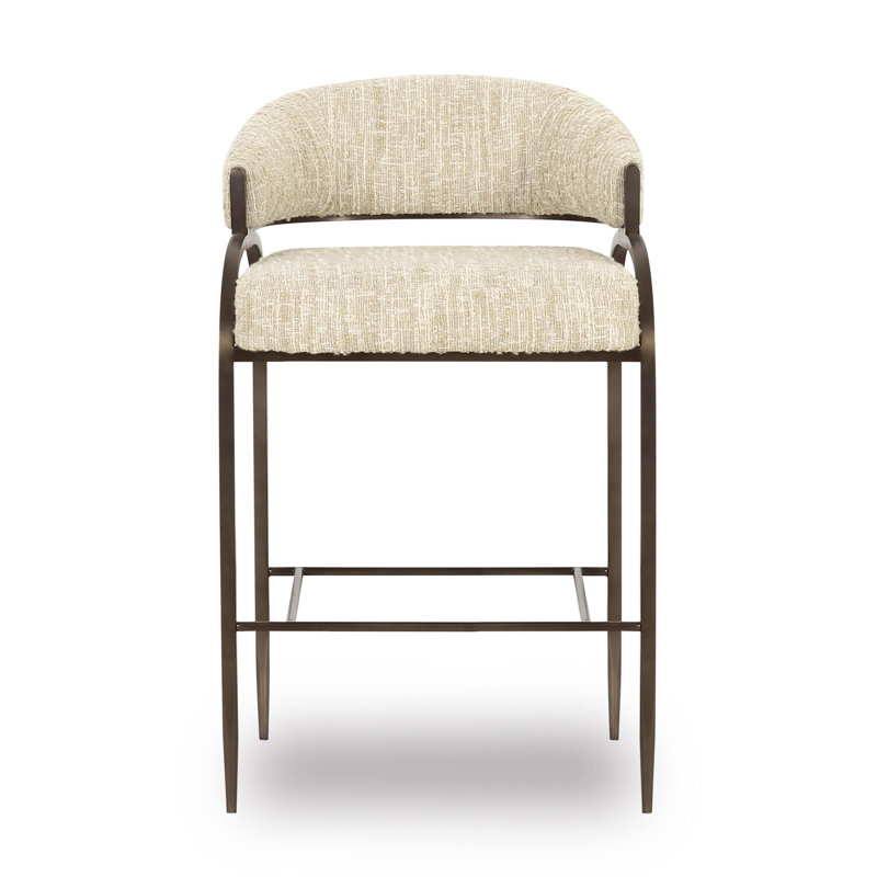 Lowther Tatum Cream Textured Performance Boucle Counter Stool