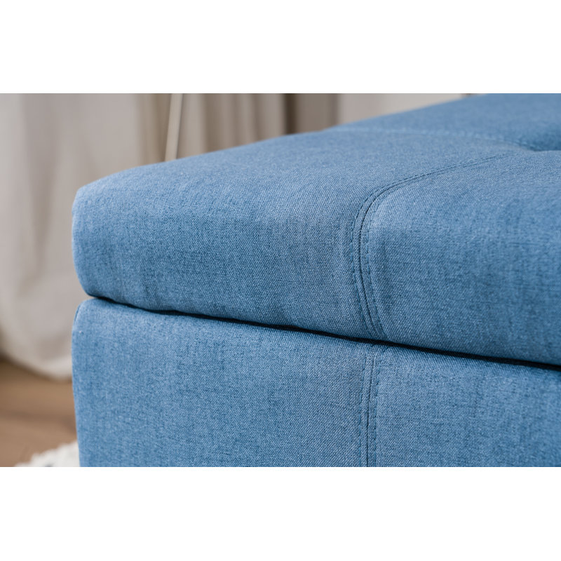 Repose-pieds de rangement Ruthven, Bleu