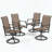 Set of 2 360° Swivel Patio Dining Chairs with PVC-coated polyester Fabric-624243176