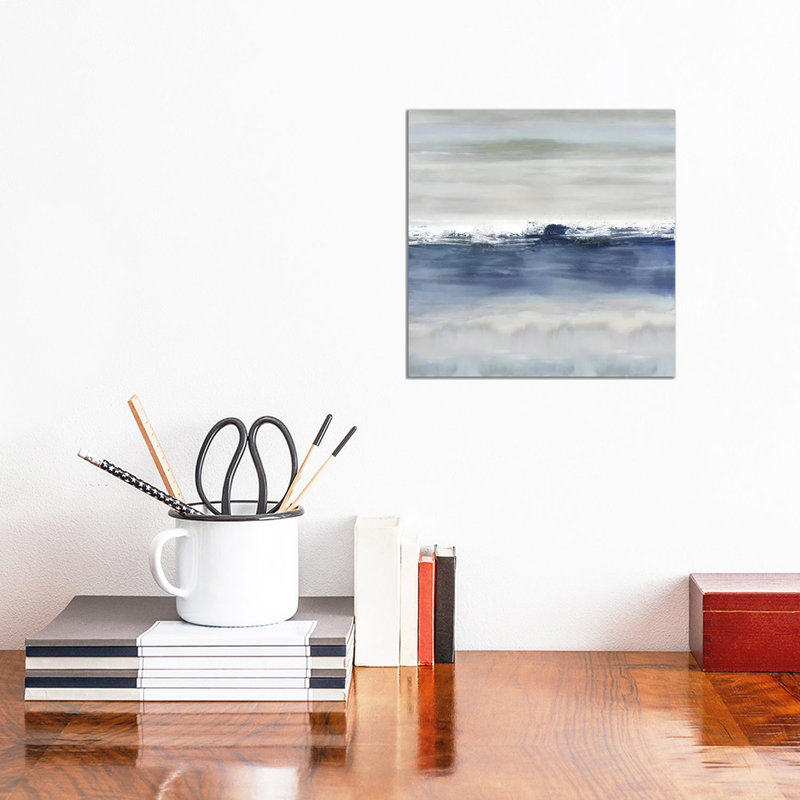 Winter Moose by Eric Fan - Floater Frame Print on Canvas, Black Framed, 30.48 cm H x 30.48 cm W