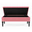Cubed Tufted Rectangle Ottoman Storage Bench, Upholstered Plush Velvet Shoe Bench with Black Turned Wooden Legs-1966219124-1966219133