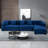 138.97" Wide Velvet Modular Sectional Sofa-2126472739-2126472736