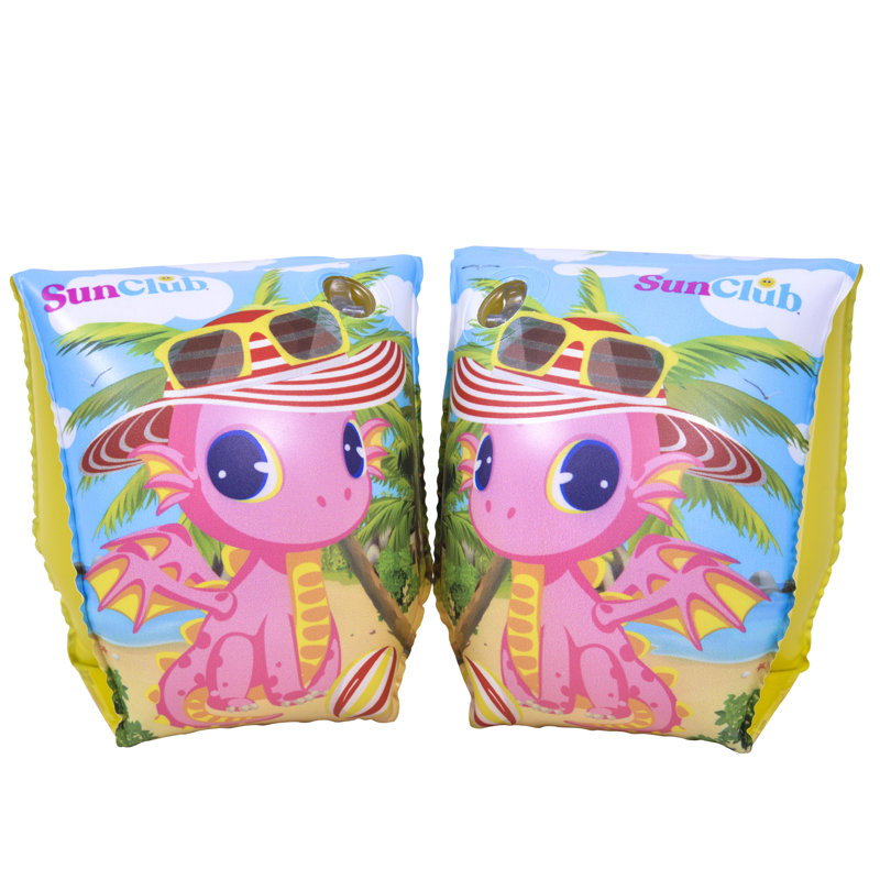 9" Inflatable Pink Dragon Swimming Arm Floats