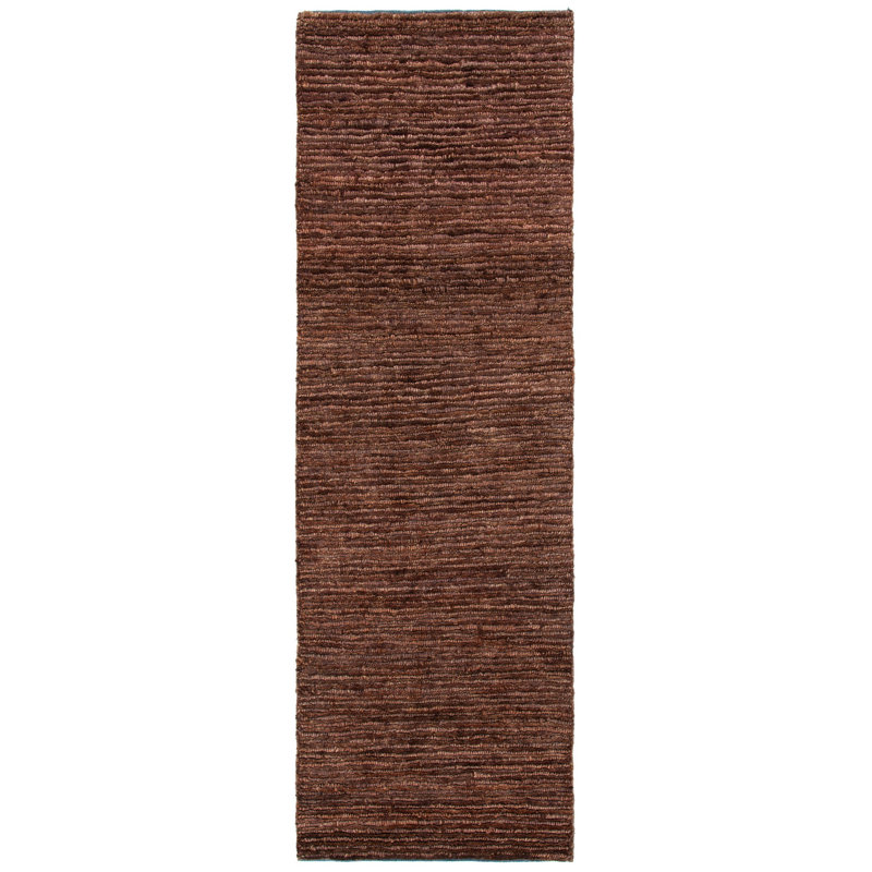 Tapis en jute de couleur unie Seden, Tapis de couloir 2 pi 6 po x 8 pi