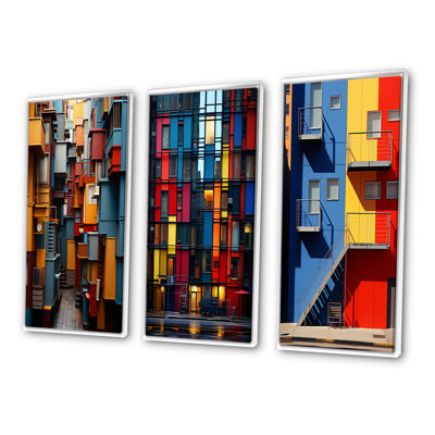 «Cityscape Urban Color Symphony I», 3 pièces sur toile