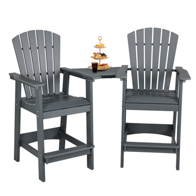 Chaise haute Adirondack avec table Cezalinda
