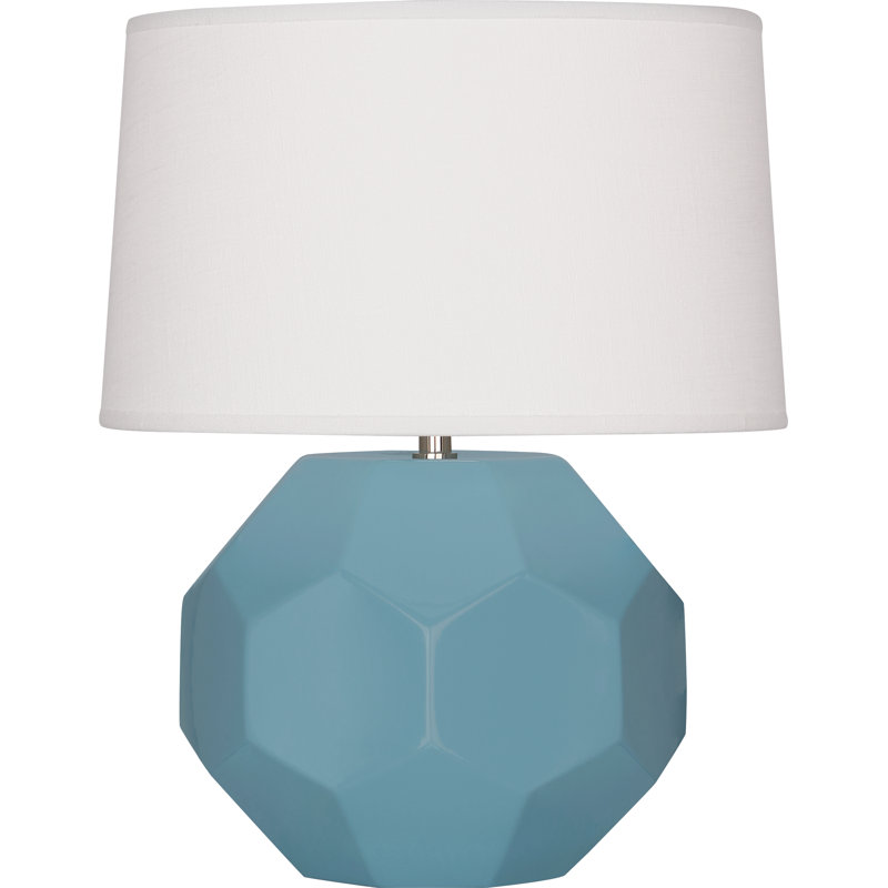 Small Franklin Accent Lamp, 23.5" H x 19.5" W x 19.5" D, Matte Steel Blue