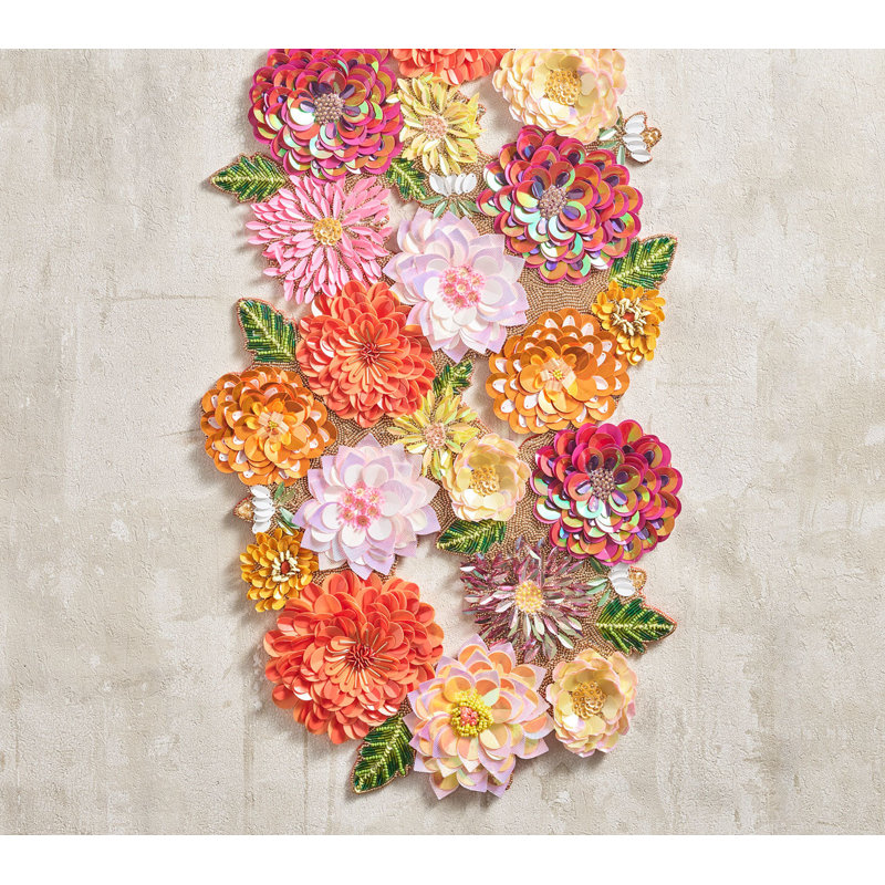 Dahlia Floral Table Runnner, Multicolor