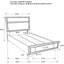 Lit simple avec rangement blanc offrant peu d'espace dans la chambre à coucher, conception classique avec tête de lit structurée et, en bois massif, compartiments de grande taille de 48,93 pouces, idéal pour la chambre à coucher, propre