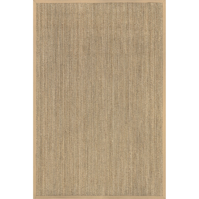 Palacio Farmhouse Seagrass Area Rug in Beige, Square 6'