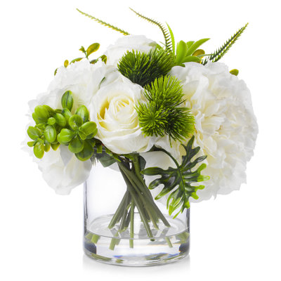 Faux Silk Arrangement in Vase