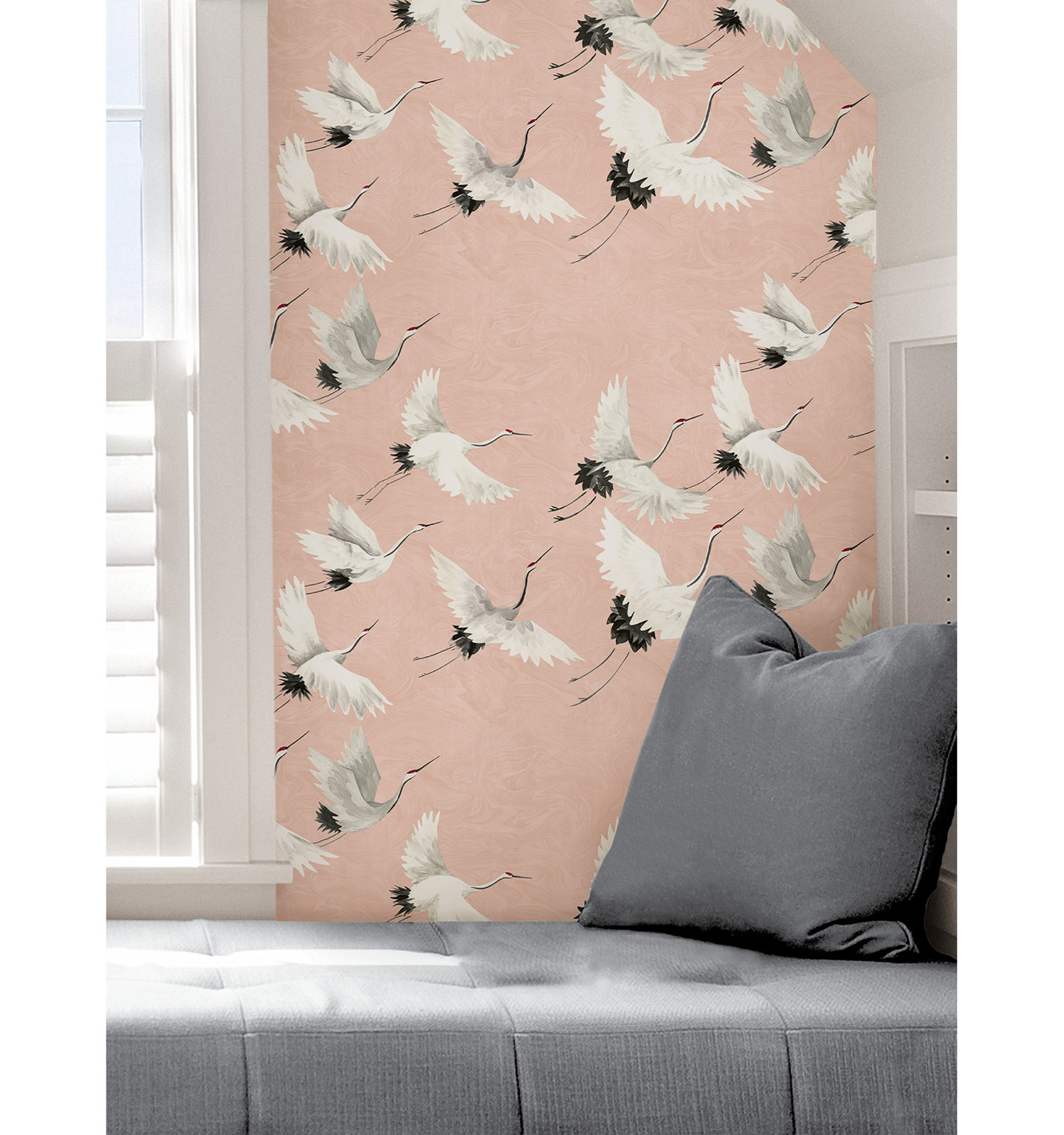 Brynn Modern Peel & Stick Wallpaper, Pink