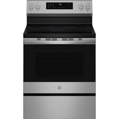 GE Profile ENERGY STAR® 30” Smart Free-Standing Electric Convection Range with No Preheat Air Fry and EasyWas Oven Tray