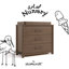 Commode 3 tiroirs Malta avec plateau à langer amovible-126596043