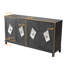 Armoire de rangement moderne avec 4 portes décoratives en miroir-72317411