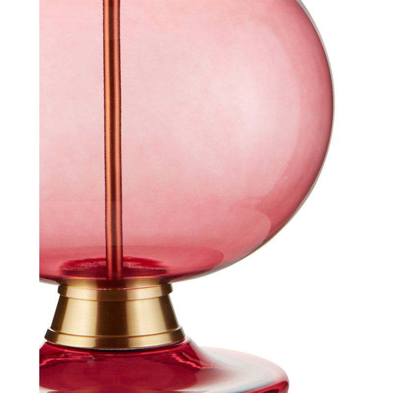 Jocasta Table Lamp, Clear Red/Brass