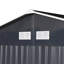 Remise de jardin 11 pi x 13 pi, rangement pour outils en métal, gris-98192078-98192079