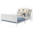 Full Size Metal Platform Bed Frame With Light, Kids Full Metal Bed With Upholstered And Storage Headboard-967680518-967680516