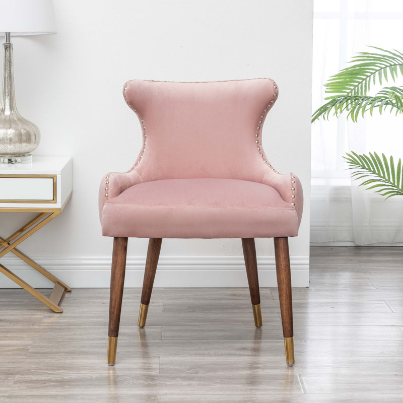 Fauteuil Jaria, Velours rose