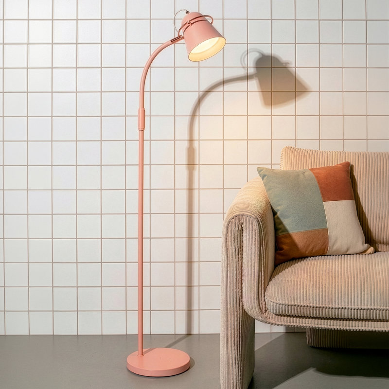 Zoey 65 in. Industrial Dimming and Temperature Adjustable LED Floor Lamp with Cone Shade
