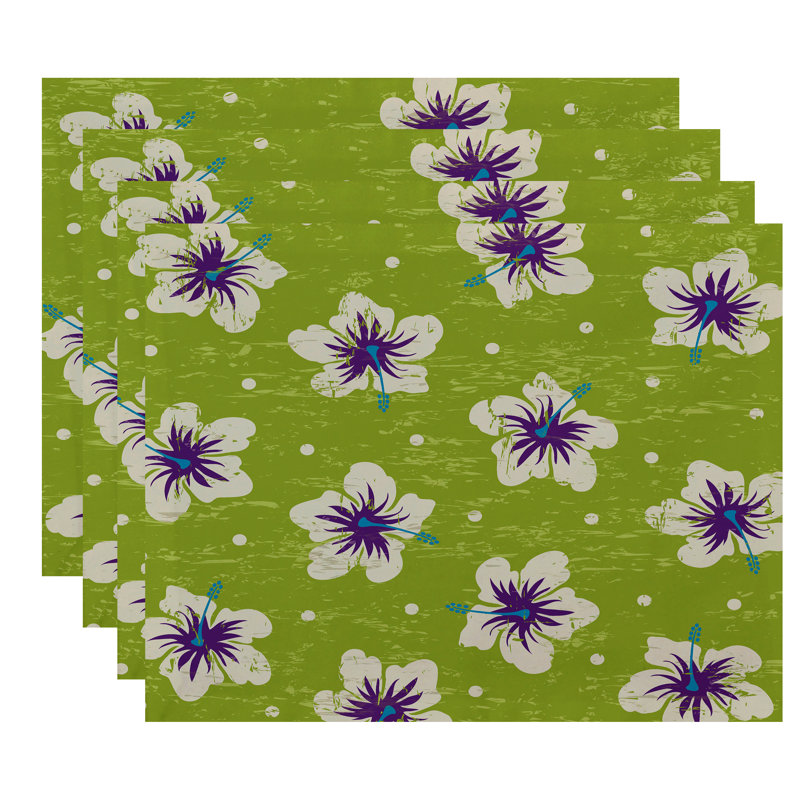 Napperon Pembrook Hibiscus, Vert