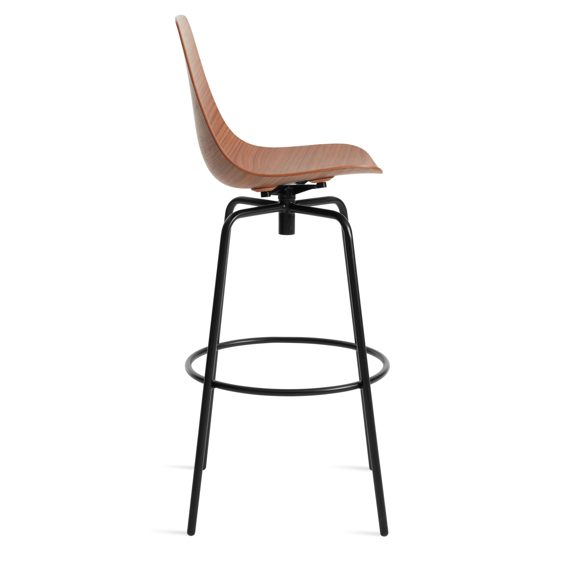 Clean Cut Swivel Stool, Walnut, Bar Stool (31" Seat Height)